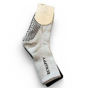 🆕 Balance Collection BE HAPPY Grip Socks 2 Pack